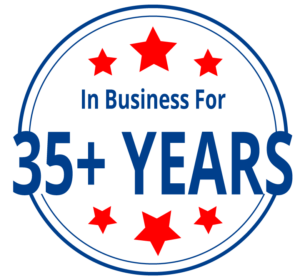 35 Years in Business Badge